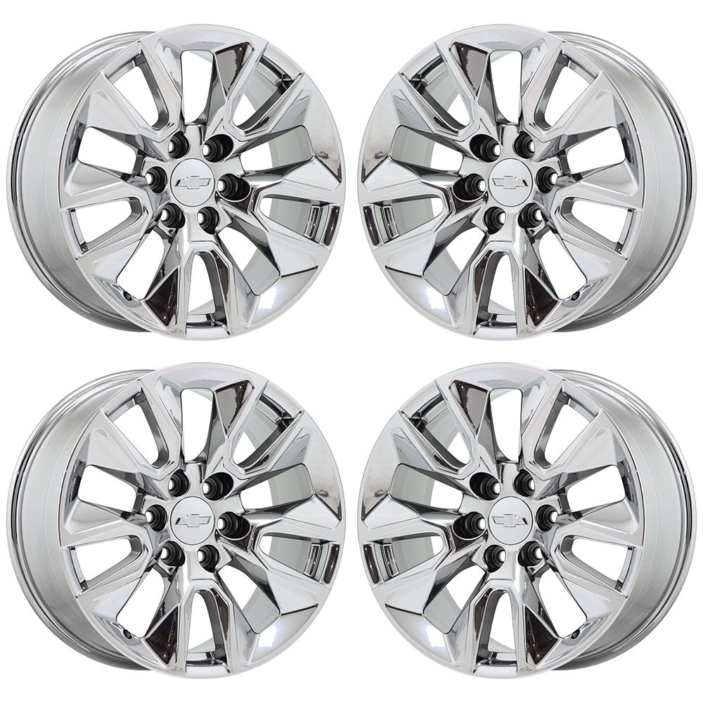 20" GMC Silverado 1500 Bright Chrome wheels rims Factory OEM set 4 5916